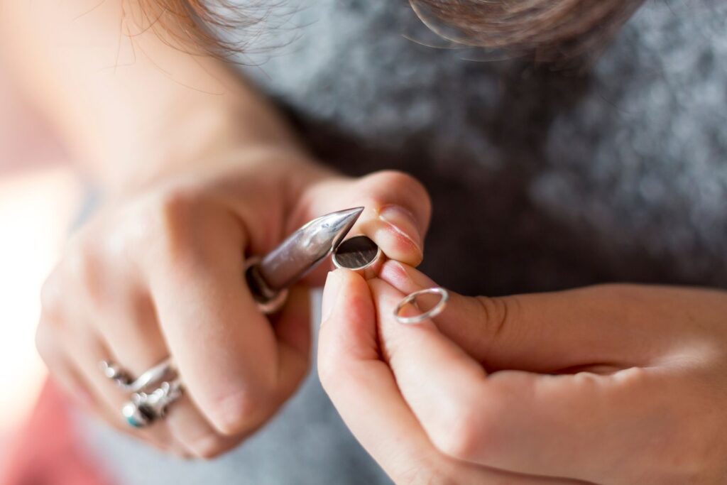 jeweler crafting a ring